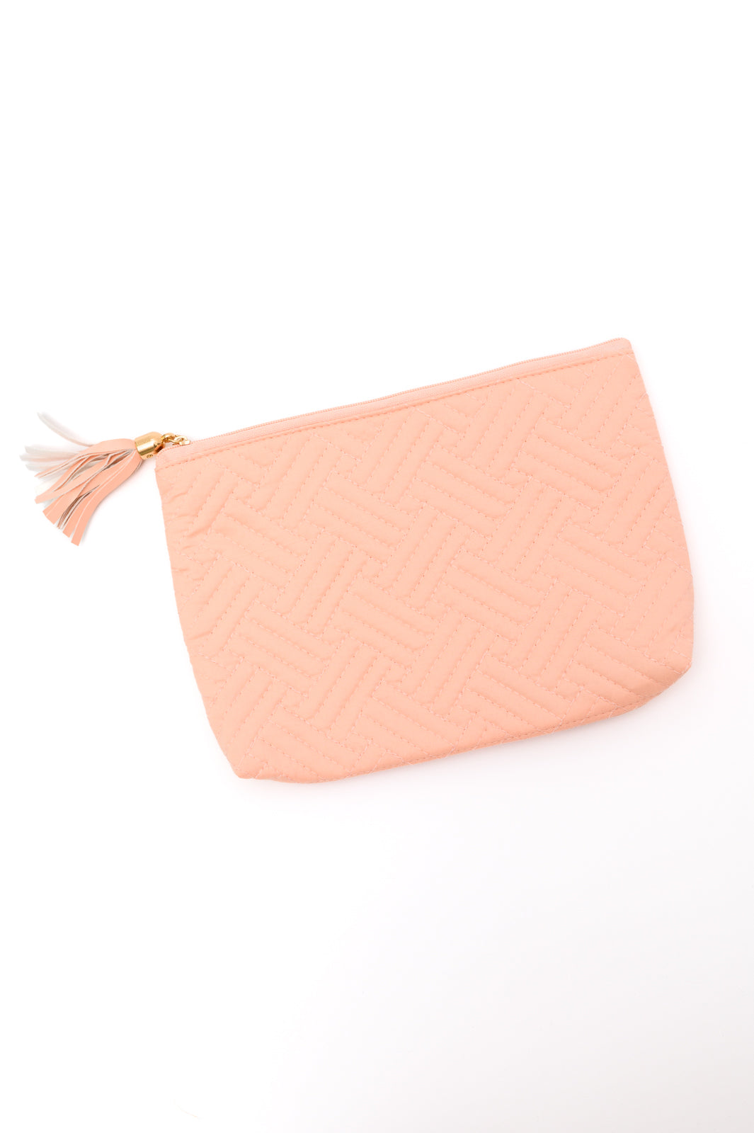 Quilted Travel Zip Pouch in Pink - KaraMarie