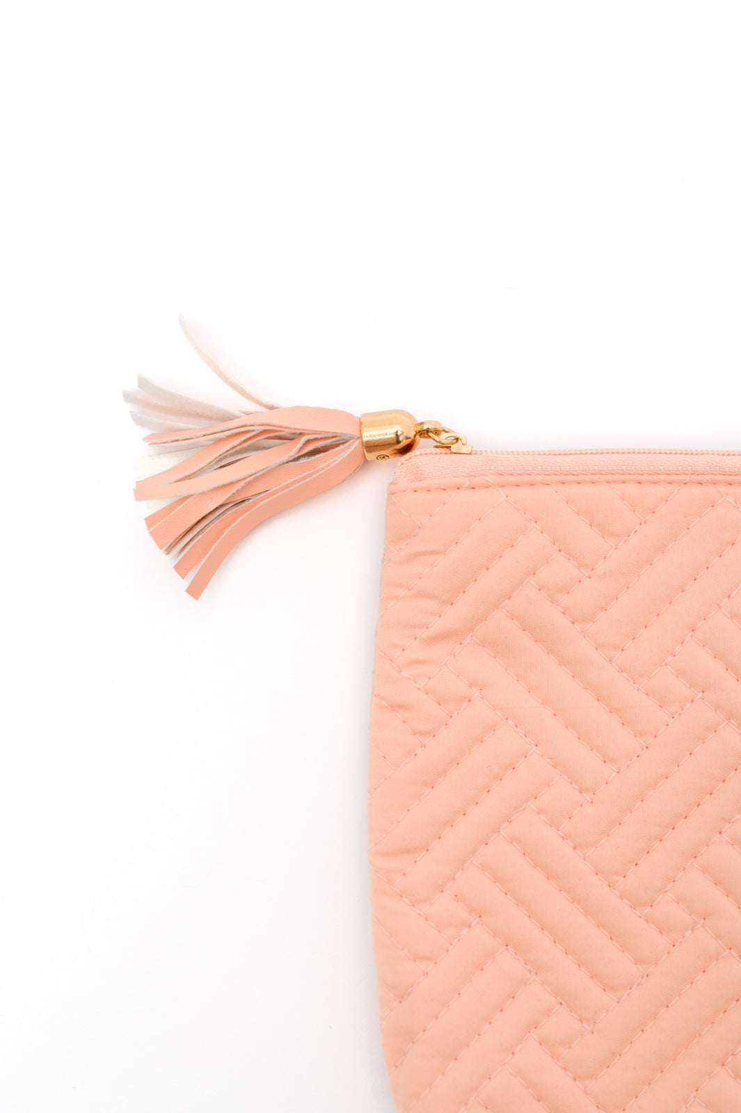 Quilted Travel Zip Pouch in Pink - KaraMarie