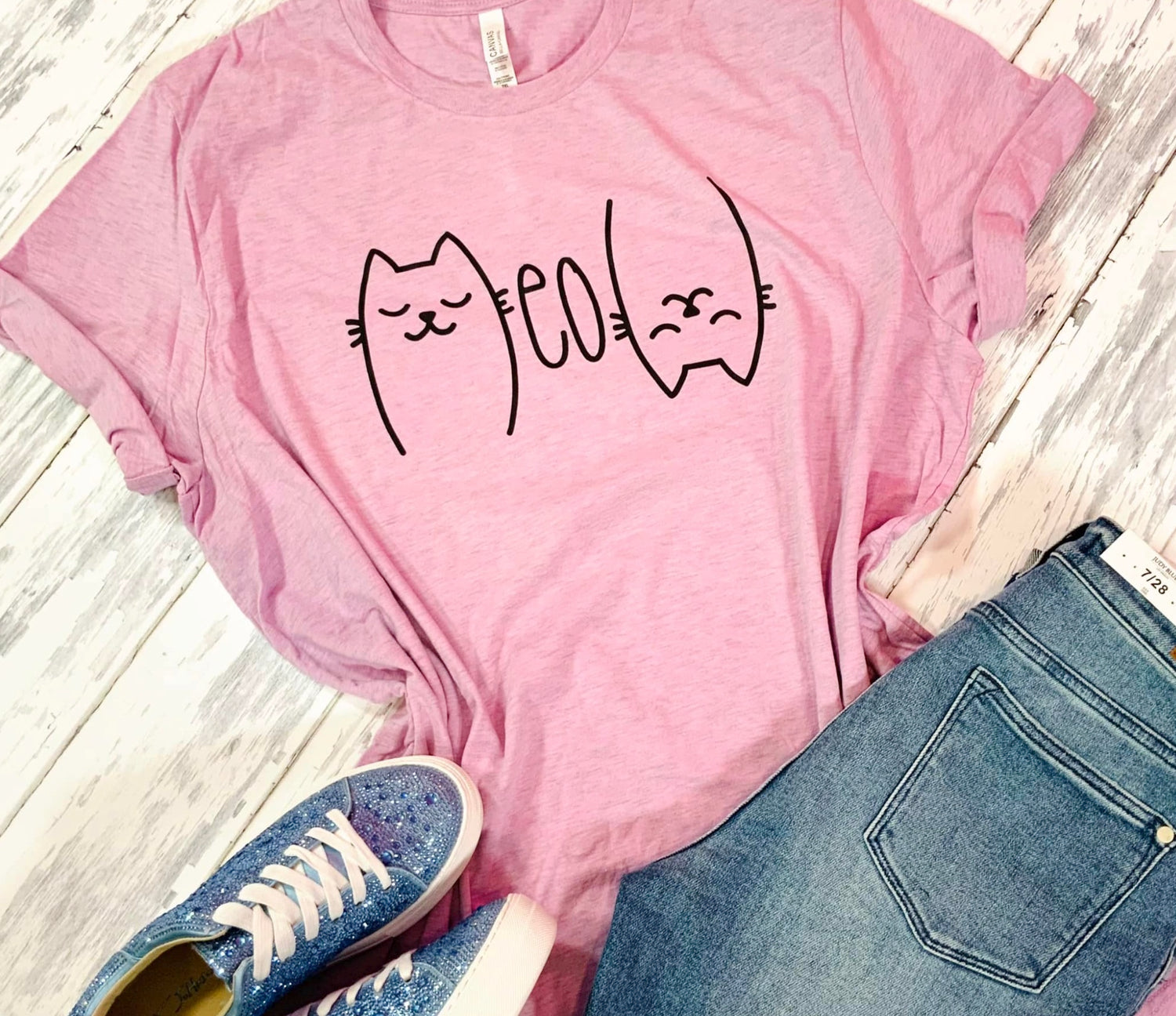 Meow Print Graphic Tee - KaraMarie